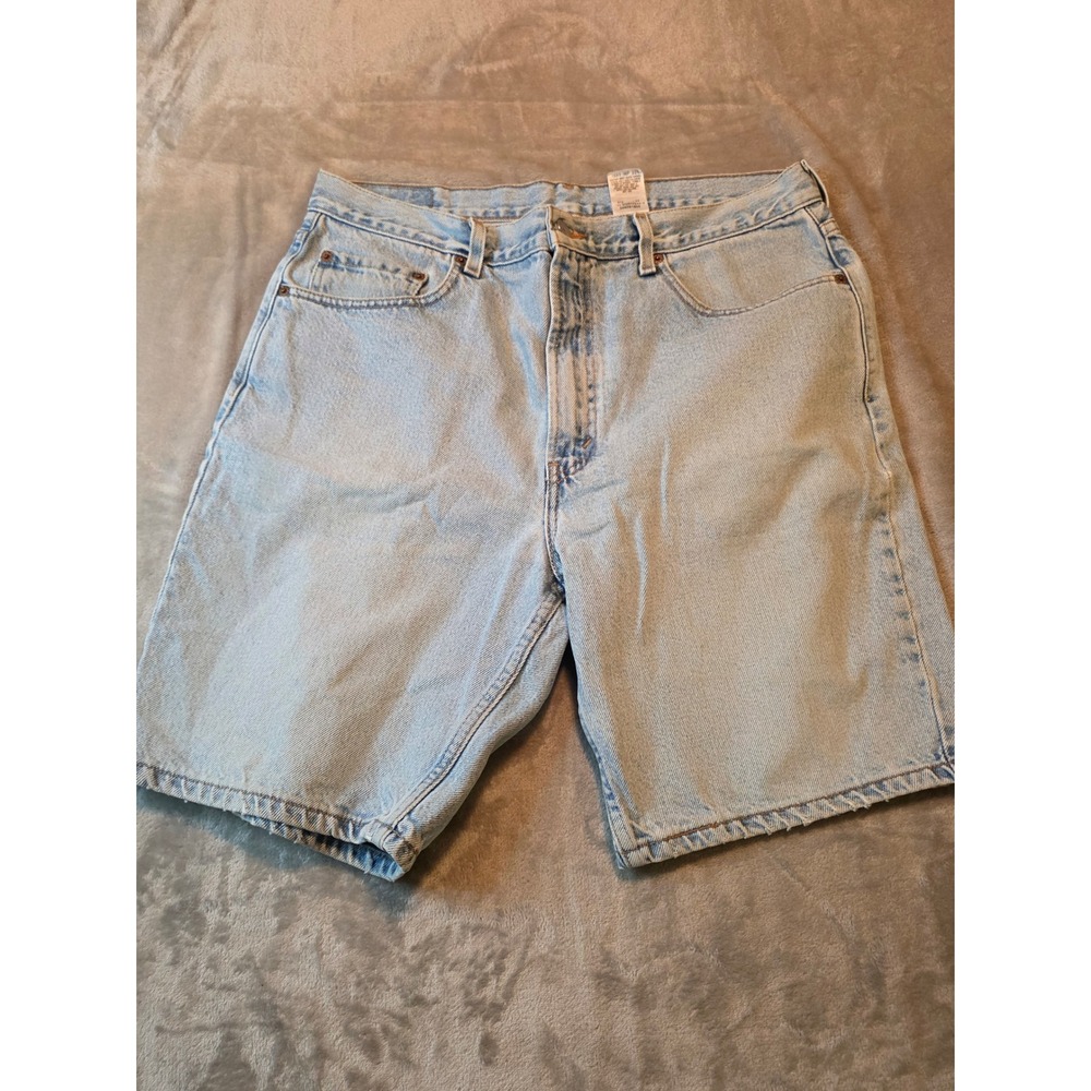 Levi's 505 Jean Shorts Mens 36 Light Wash Denim Regular Fit Casual